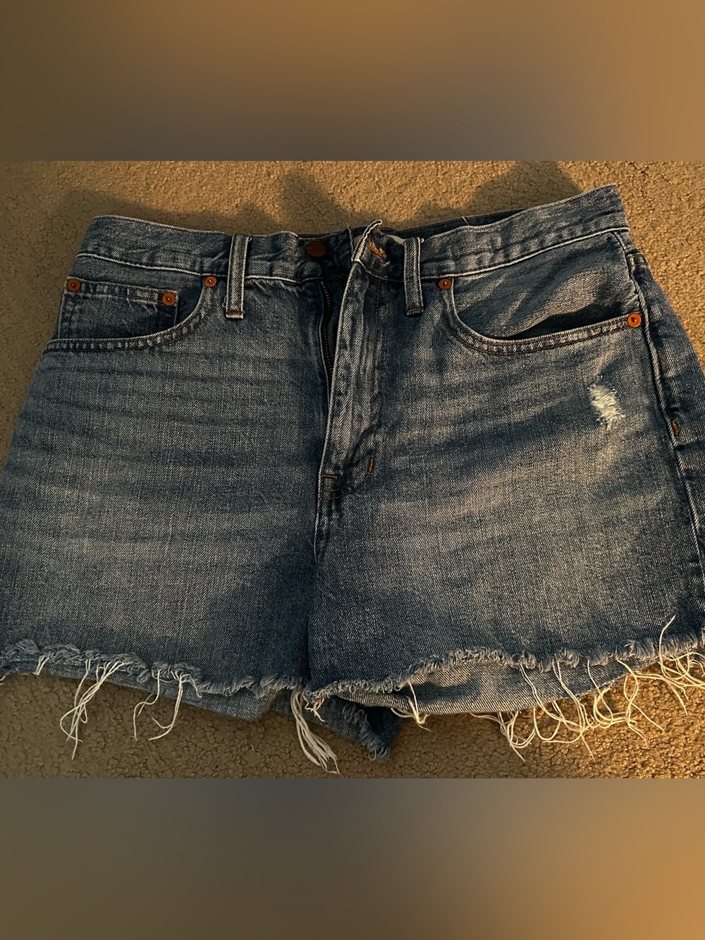 Madewell Vintage Blue Cutoff Denim Jean Shorts
